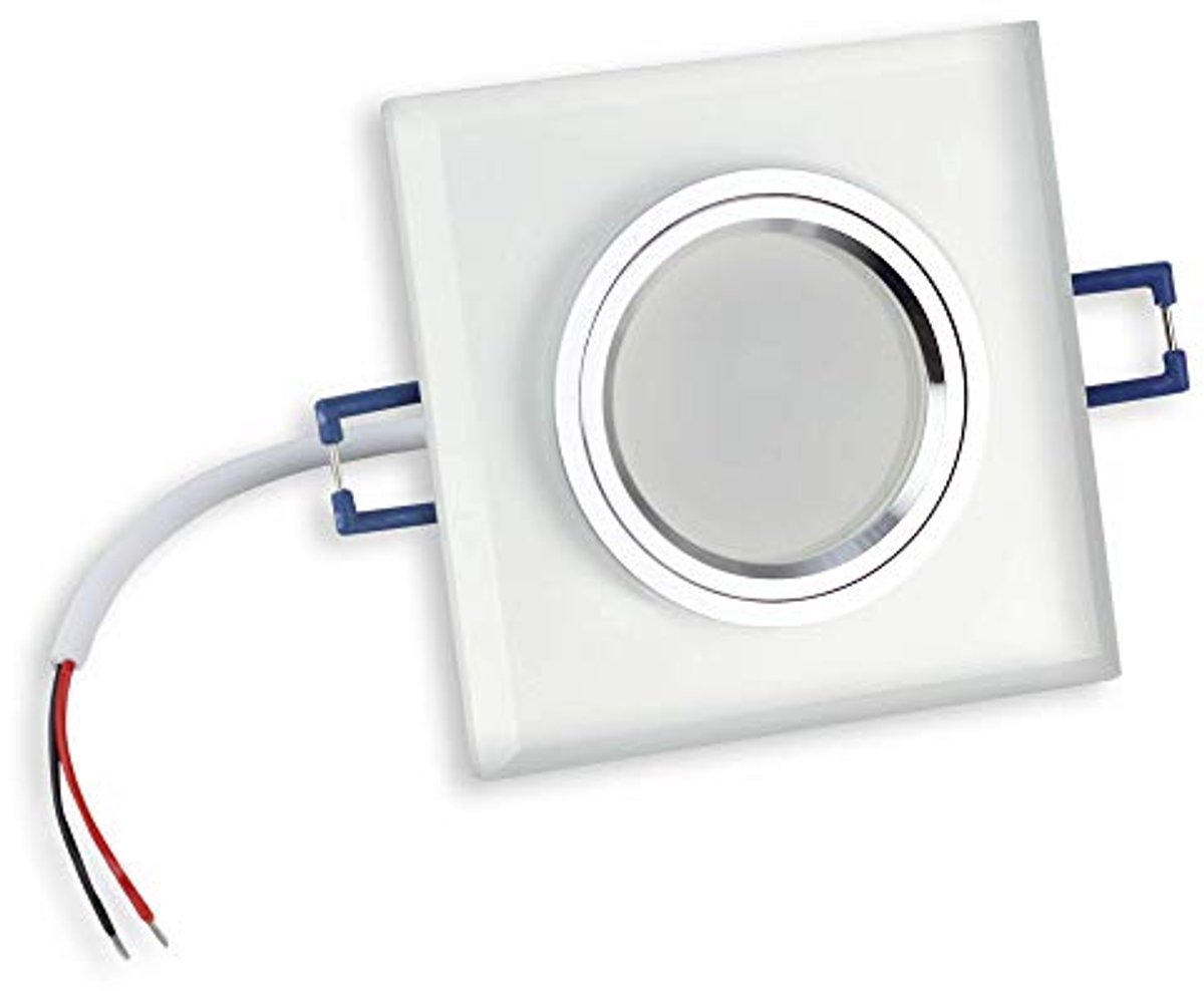 Inbouwframe voor GU10 en MR16 Lampen - Hoekig Montageframe met Ø75mm Boorgat