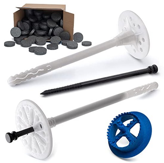 Isolatiepluggen set voor gevelisolatie met piepschuim schijven en frees ...