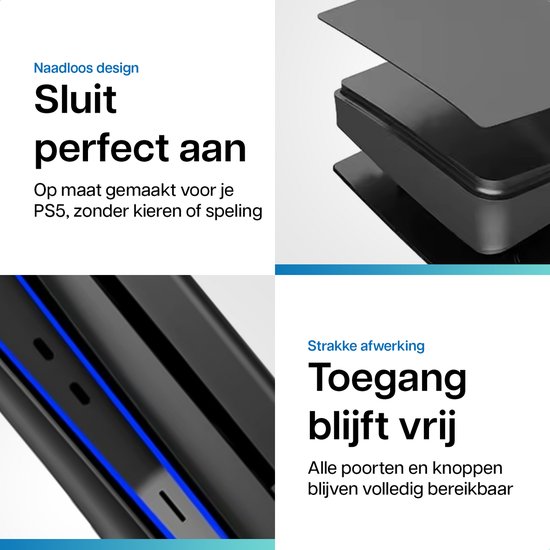 Playstation 5 Slim Faceplates Disc Edition (niet geschikt voor standaard PS5 & PS5 Pro) - Inclusief Mid Skin - Accessoires - Faceplate - Cover - Plate - Skin - Zwart