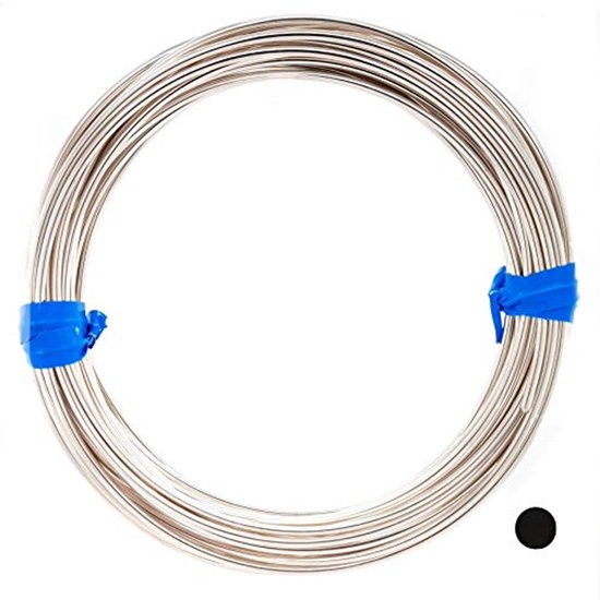 Craft Wire 21 gauge, 925 sterling zilveren draad, rond, half hard - 5FT van Craft Wire 21 gauge, 925 sterling zilveren draad, rond, half hard - 5FT van