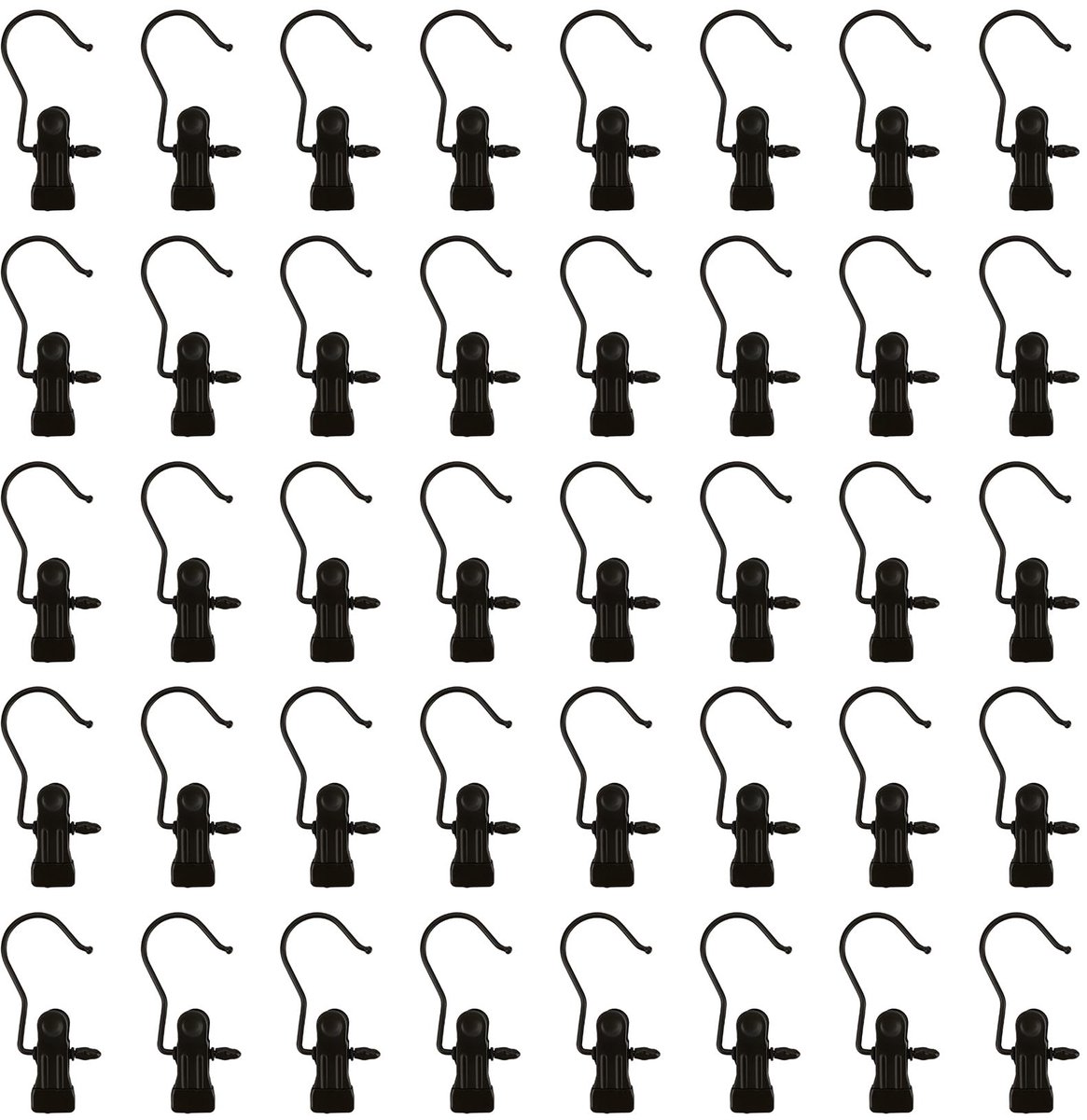 Ibenzoa® Set van 40 multifunctionele metalen kledinghangers met antislip clips