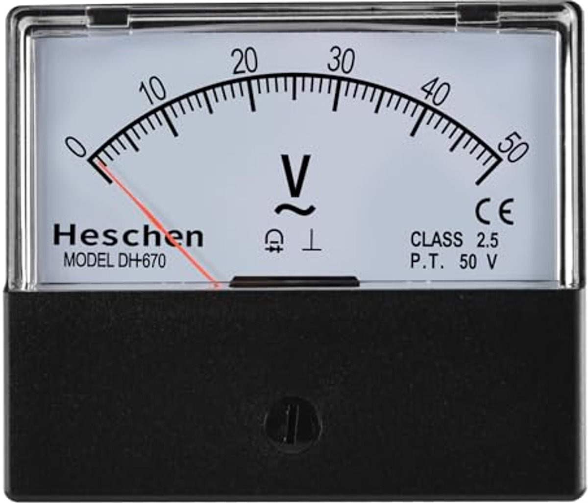 Rechthoekige Analoge Voltmeter AC 0-50V