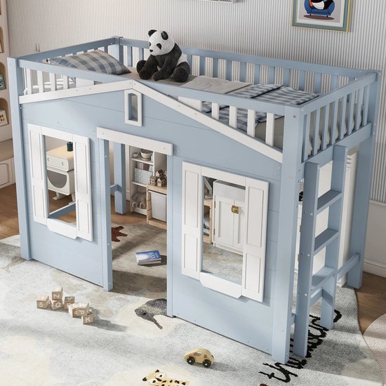 Hoogslaper, kinderbed, ruimte onder het bed voor flexibele inrichting, mooie Hoogslaper, kinderbed, ruimte onder het bed voor flexibele inrichting, mooie