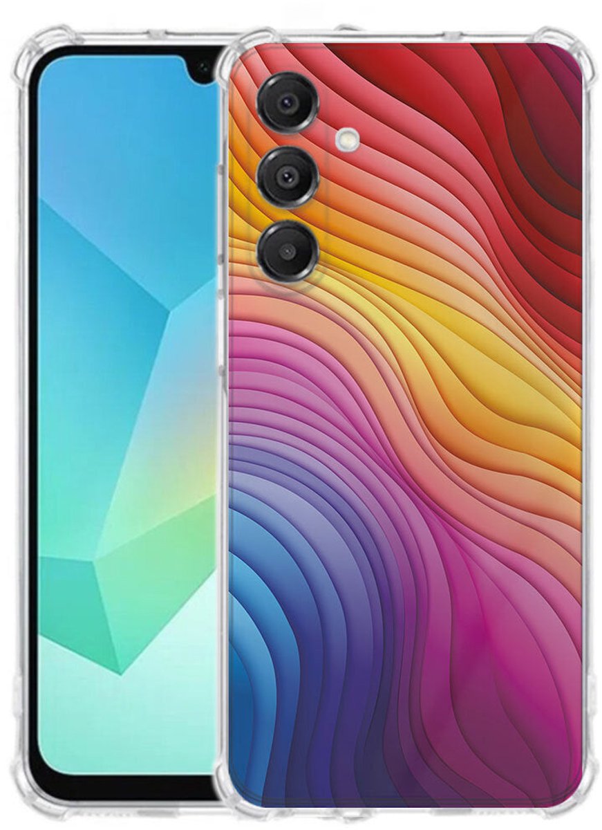 TPU Telefoonhoesje Samsung Galaxy A17 - Regenboog schokabsorberende backcover