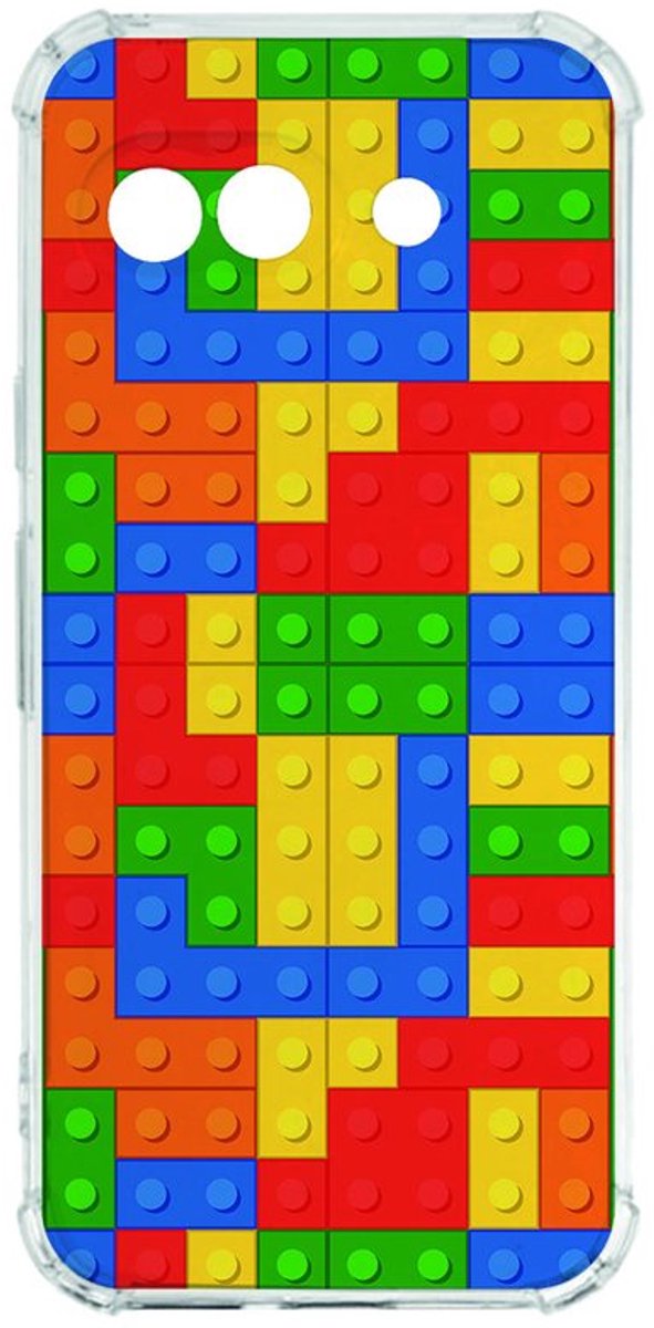 Google Pixel 9a Hoesje - Blokken TPU Antishock