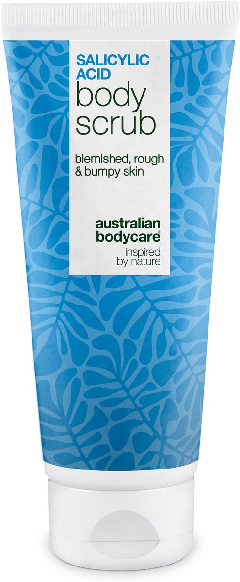 Body Scrub met salicylzuur voor een zuivere en gladdere huid — Body Scrub met salicylzuur verwijdert puistjes en onzuiverheden. Bevat salicylzuur, glycolzuur, abrikozenpitpoeder en allantoïne.