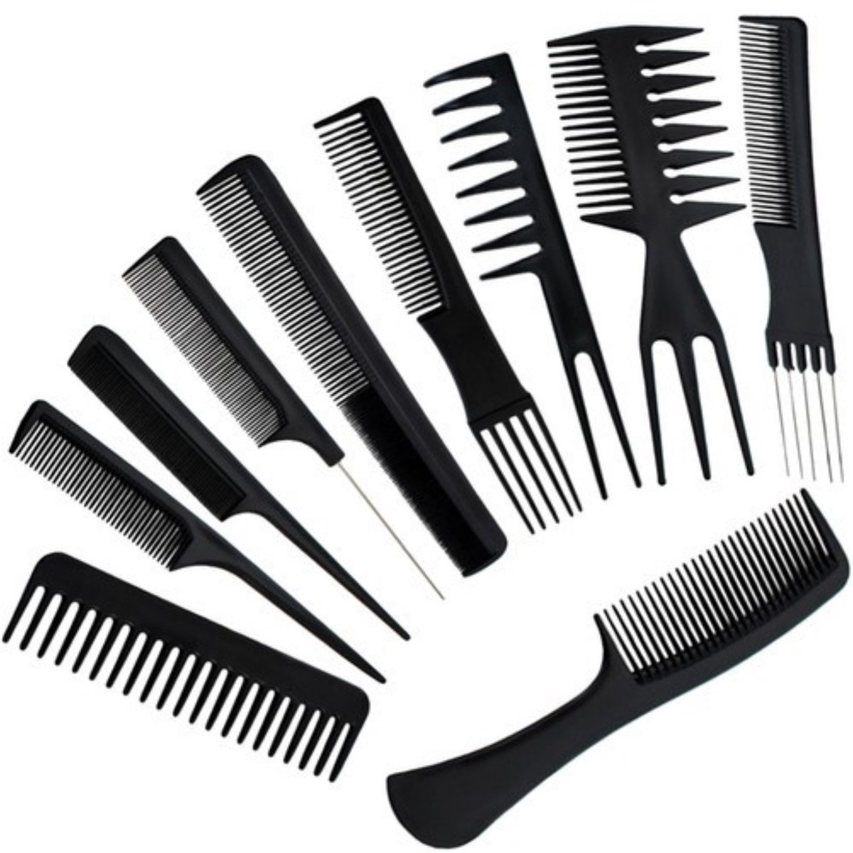 Soulima Professionele Kapperskammen - Set van 10 Stuks