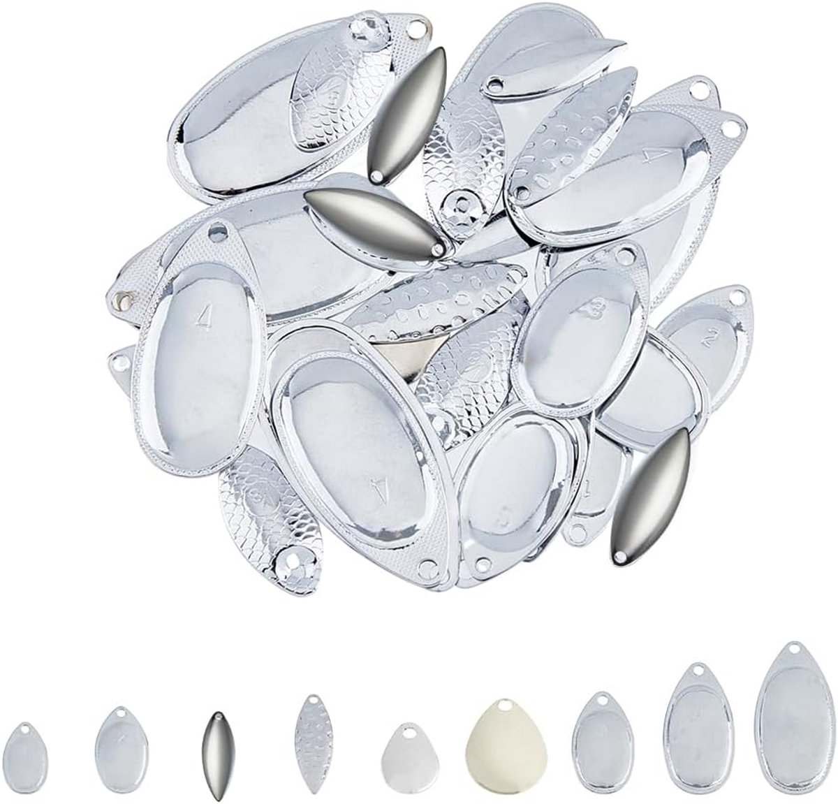 Iron Fishing Bait - 2 Colors - Fish Tractor Spinner Leaves - Horse Eye - Fish Scales Pattern - Deep Cup Spinner Leaves - Spoon Rigs - Vissen Accessoires