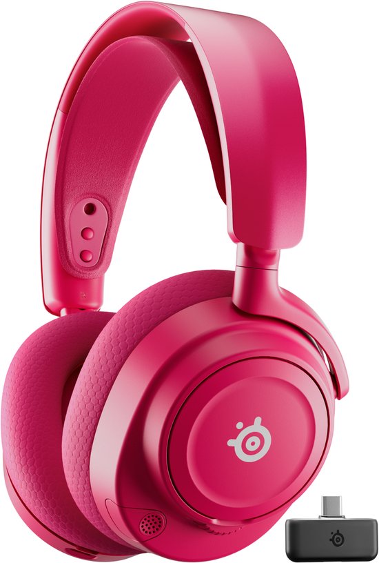 SteelSeries Arctis Nova 7 Wireless Gen 2 — Casque de jeu sans fil — Magenta — Égaliseur Audio en temps réel — Autonomie de plus de 50 heures — 2,4 GHz/ Bluetooth — PC, PS5, PS4, Switch (2), Mobile