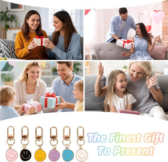 30 stuks mini-emoji sleutelhangers, tas, hanger, emoji sleutelhanger, emoji mini-sleutelhanger, cadeautje, gastgeschenk voor kinderen, feest, verjaardag, feest (3,5 cm x 8,5 cm