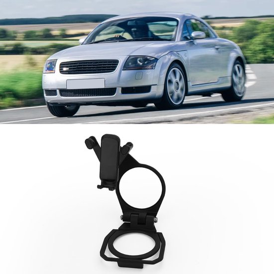 MacAlly Autobekerhouder Telefoonhouder - Veilige pasvorm voor telefoons tot 4.1 breed - voor auto met flexibele zwanenhals en 360 ° draaibare houder - universele voertuigmontage