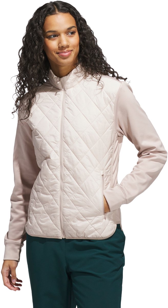 Adidas Performance Ultimate365 Quilted Jack Met Lange Ritssluiting Dames Bruin