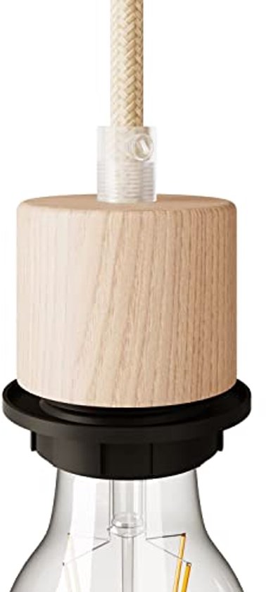 Houten E27 Lamphouder Met Cilindrische Schroefdraad En Trekontlasting 