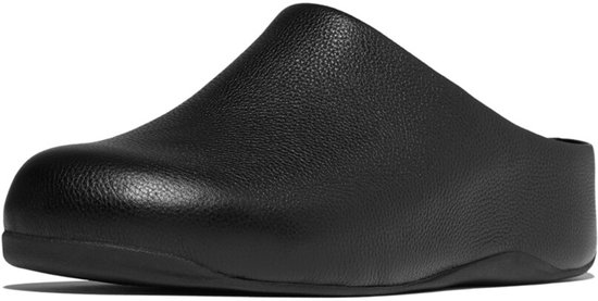 Sabots pour femmes FitFlop FitFlop en cuir vieilli noir - Taille 42