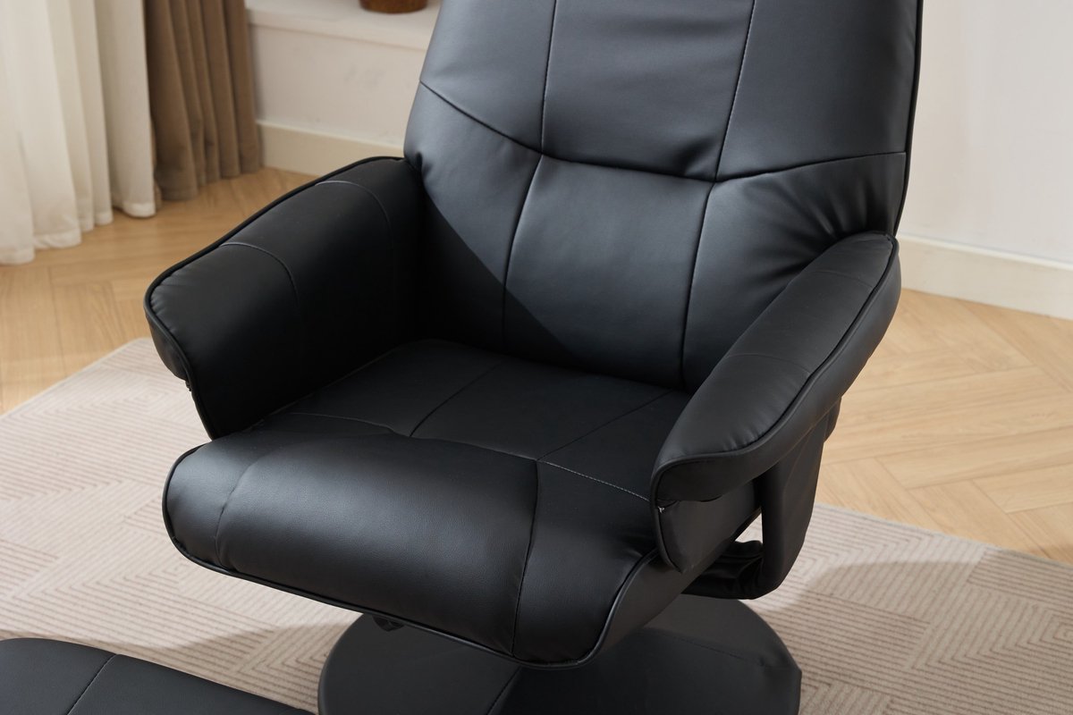 Afbeelding 3 van PHOEBE CAT Massagestoel met Verwarming en Voetenbank Zwart