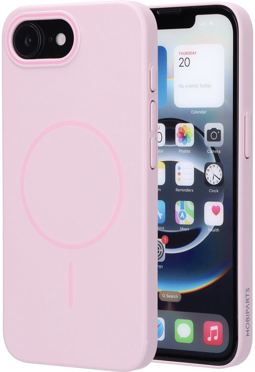 Mobiparts Slim Line Case geschikt voor Apple iPhone 17e/16e - MagSafe Blush - Roze