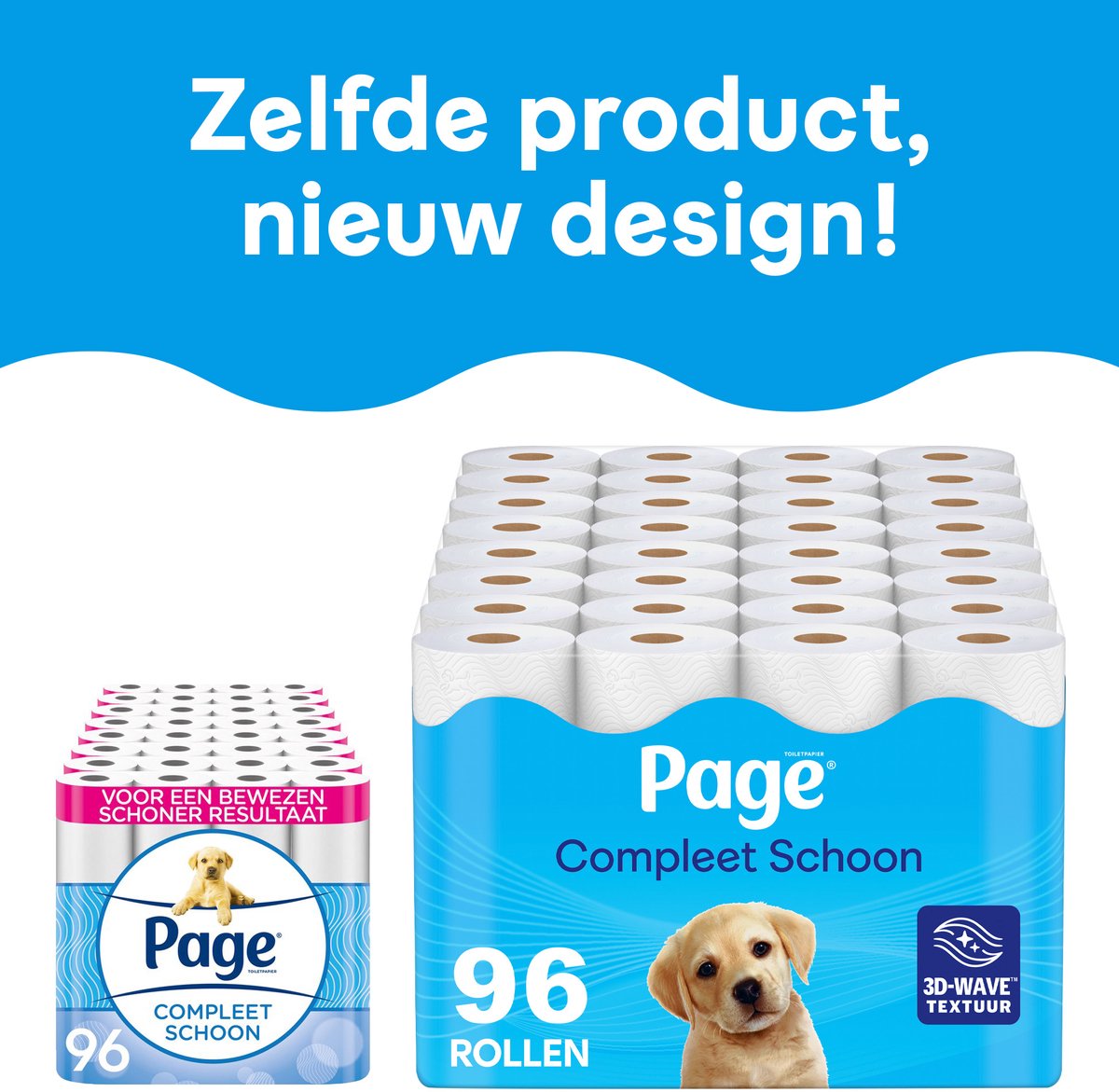 Page Toiletpapier - Compleet Schoon wc papier - 96 rollen - Met
