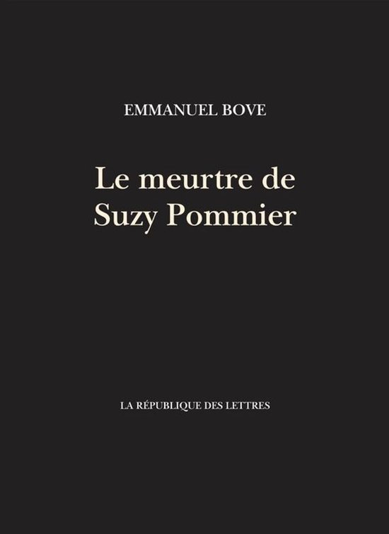 Bove - Le meurtre de Suzy Pommier - cover