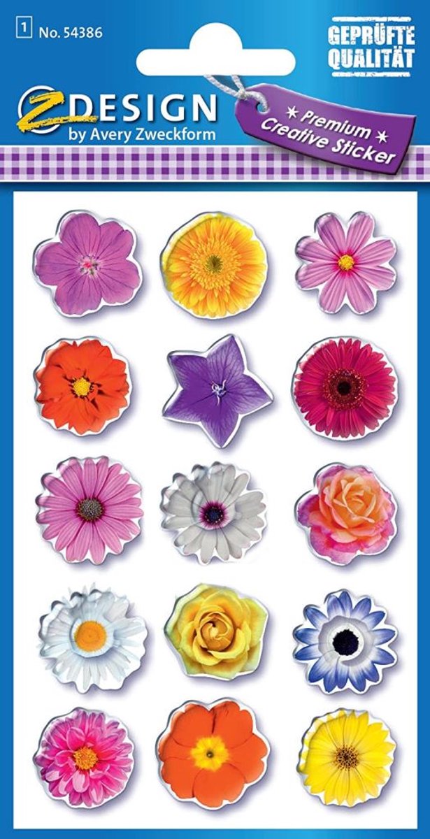 Premium creatieve 3D-stickerbloemen