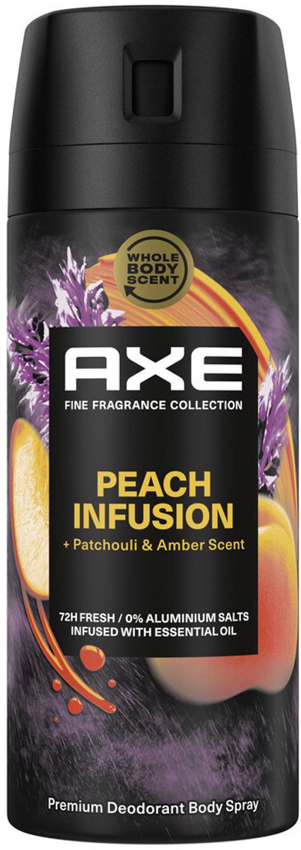 Axe Deodorant Bodyspray Peach Infusion - 3 x 150 ml - Voordeelverpakking