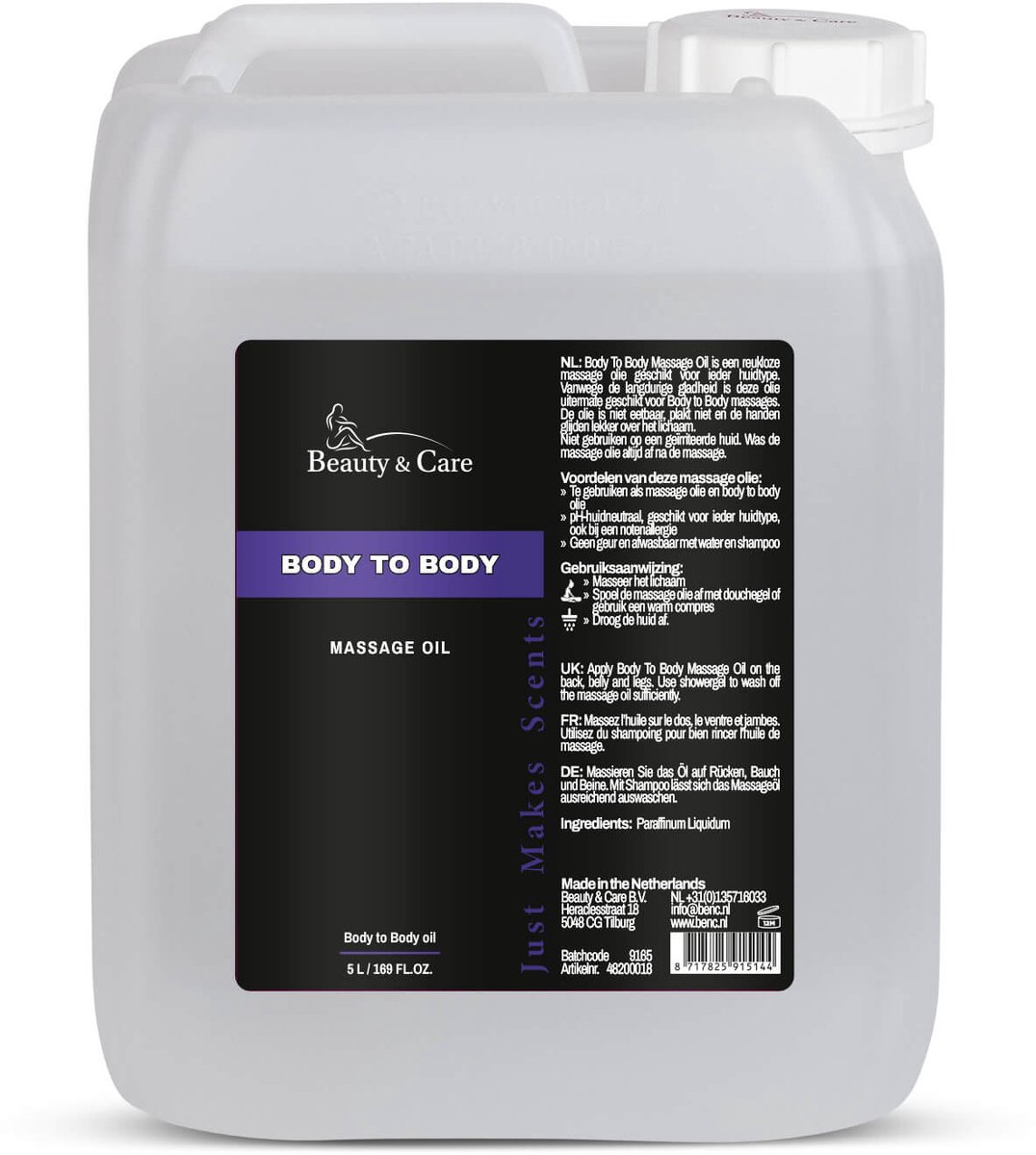 Body to Body Massage olie - Beauty & Care - 5 L. new