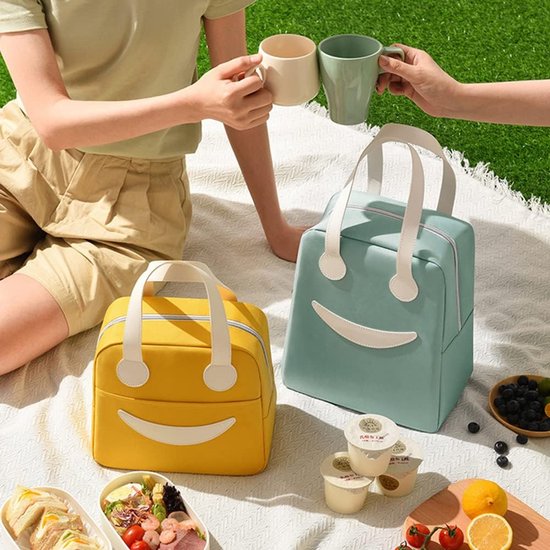 Koeltas - Lunchtas - Koelrugzak - Picknicktas - Opbergtas voor buiten - Leuke picknickkoeltas - Draagbare koeltas - Herbruikbare lunchtas - Eenvoudig - Stijlvol - Duurzaam - Geschikt voor volwassenen en kinderen - Geweldig voor reizen - Picknicks van Merkloos — afbeelding 3