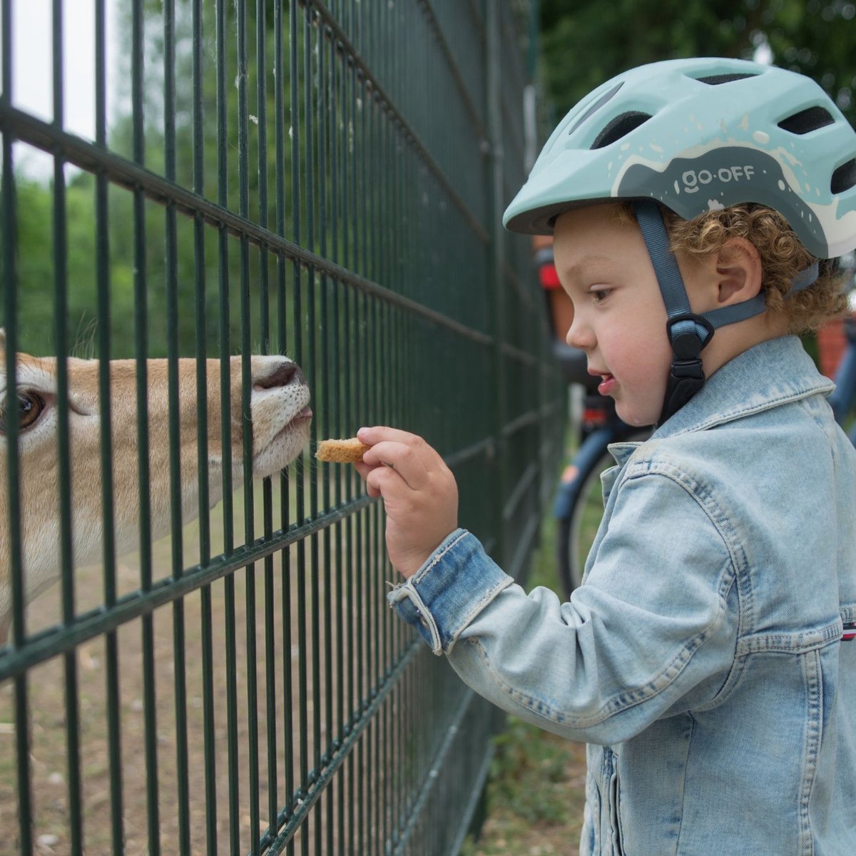 GO-OFF FIRST Kinderhelm - Extra Veilige Fietshelm voor Kinderen - Voor Fietsen en Skaten - Kind vriendelijke Jongens en Meisjes Helm van 1 - 4 Jaar - Grijs / Blauw - Maat XS – foto 4