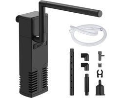 Vitdipy - Aquariumfilter - 300L/H - Aquarium filter pomp - Zuurstofpomp aquarium - Aquarium pomp met filter - 4 W - Met Kleine Borstel