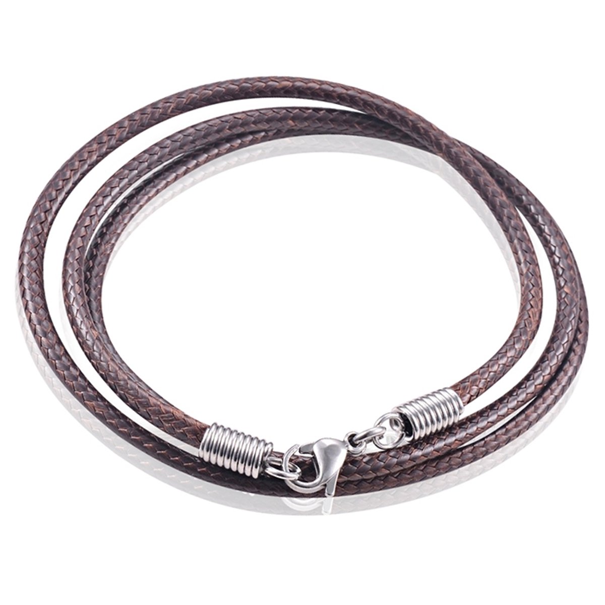 LGT Jewels waxkoord ketting Donkerbruin - 2.5mm-55cm