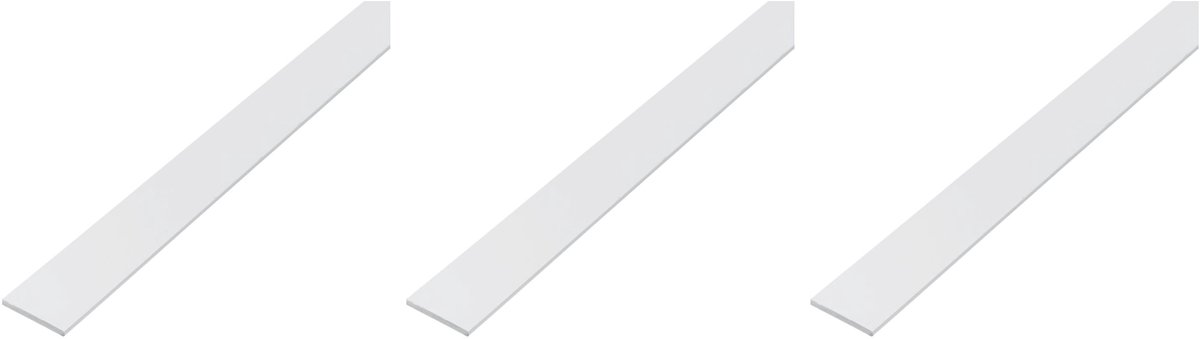 Alberts next 3 x platte strip, PVC, weiß, 30 x 3 mm, lengte 1 m
