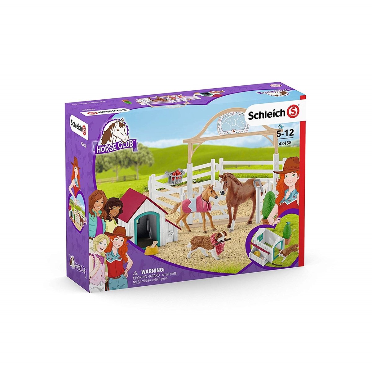 schleich HORSE CLUB Speelfigurenset - Hannah's Gastpaarden en Hond Ruby - Kinderspeelgoed voor Jongens en Meisjes - 5 tot 12 jaar - 20 Onderdelen - 42458
