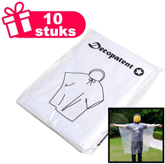 Regenponcho Unisex Een Maat 4 Stuks In De Verpakking Doorzichtig Regenponcho Dames Regenponcho Heren Volwassenen