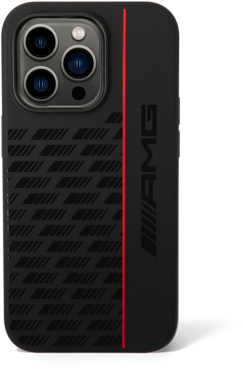 Mercedes-AMG Silicone Back Case - Geschikt voor Apple iPhone 14 Pro (6.1") - Zwart