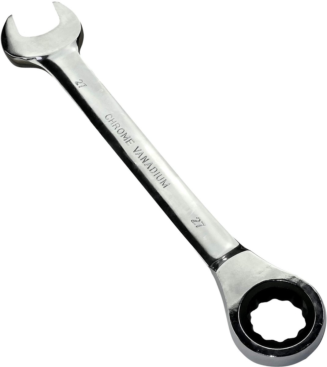C45517 - 27mm Handmatige Combinatiesleutel - Ring-Eindratel Sleutel - CR-V - Ergonomisch Ontwerp - Polished