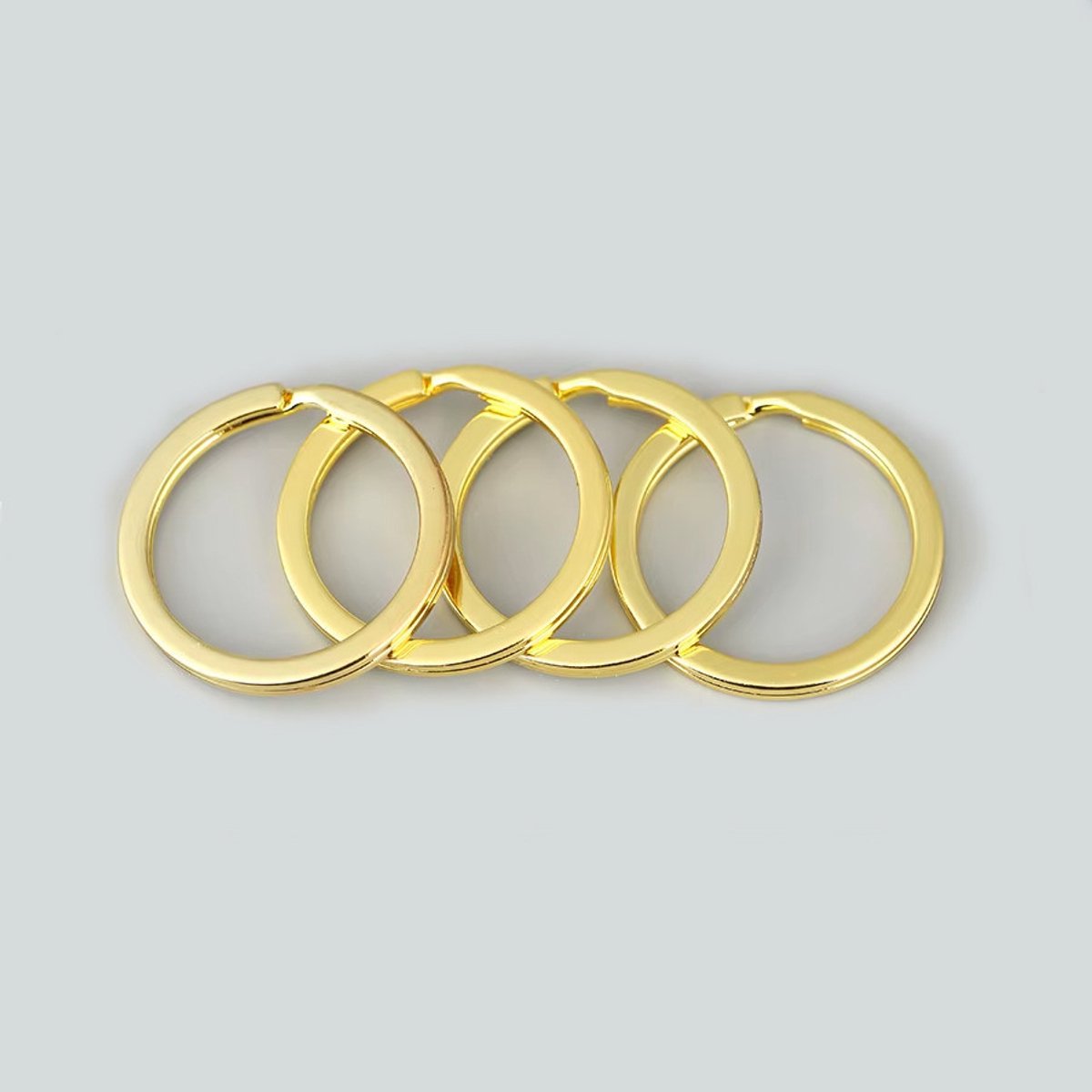 Set van 30 mooie sleutelringen (22-28 mm, kleur 5: goud)