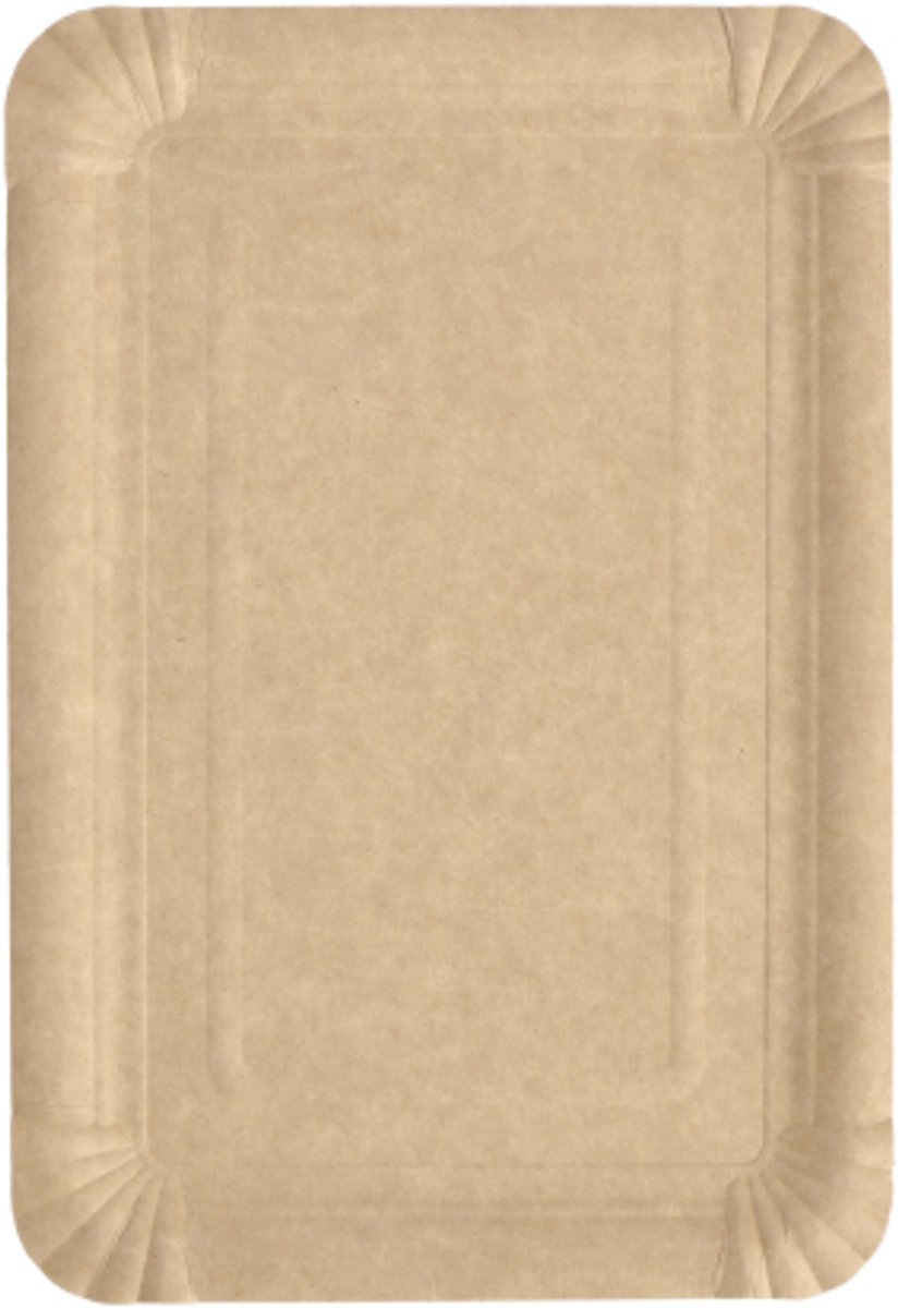 250 Borden, karton pure hoekig 16,5 cm x 23 cm bruin