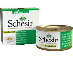 14x Schesir Hondenvoer Kip Naturel in Bouillon 85 gr