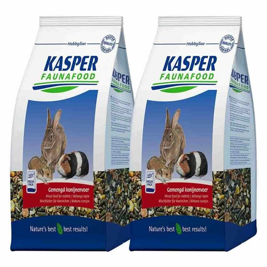 Kasper Faunafood Konijnenvoer Gemengd - 2 x 3,5 kg - Voordeelverpakking