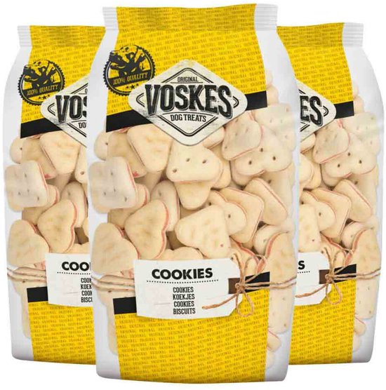 Voskes Merg Hartjes - 3 x 750 gr - Voordeelverpakking