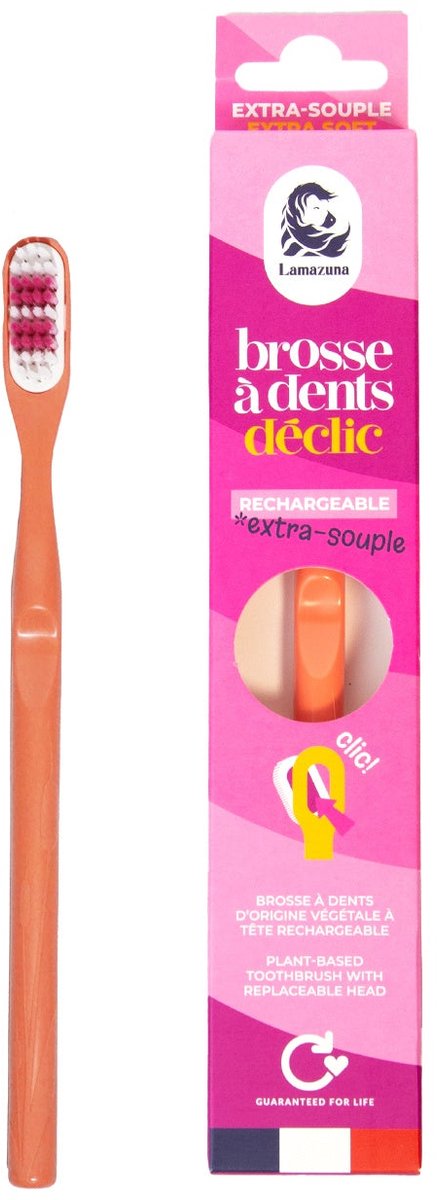 Lamazuna Toothbrush extra soft coral 1 Stuks