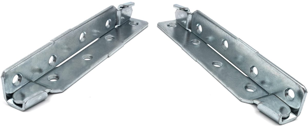 Bedverbinders Set van 4 - Meubelbeslag voor Lattenbodem - Staal 145 mm
