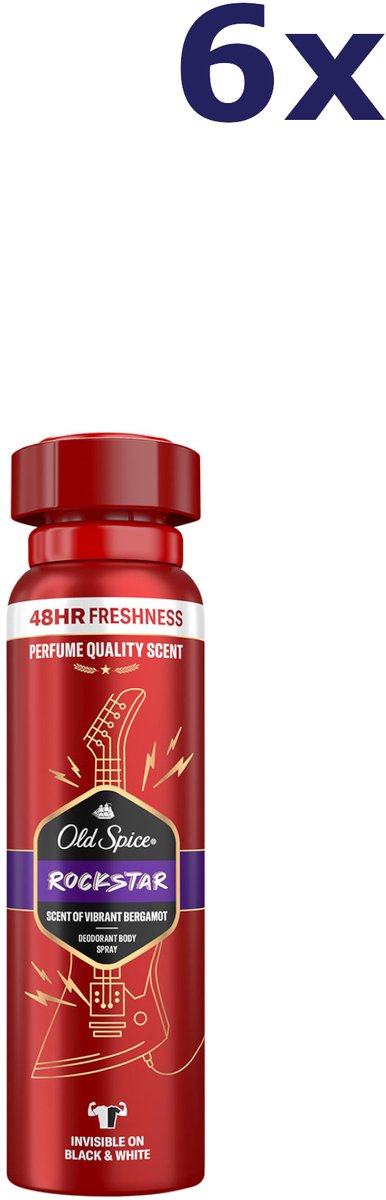 6x Old Spice Deo spray - 150ml - rockstar