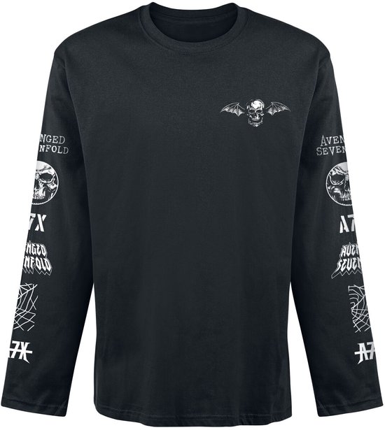 Avenged Sevenfold Logo Heren Shirt met lange mouwen - zwart - XXL