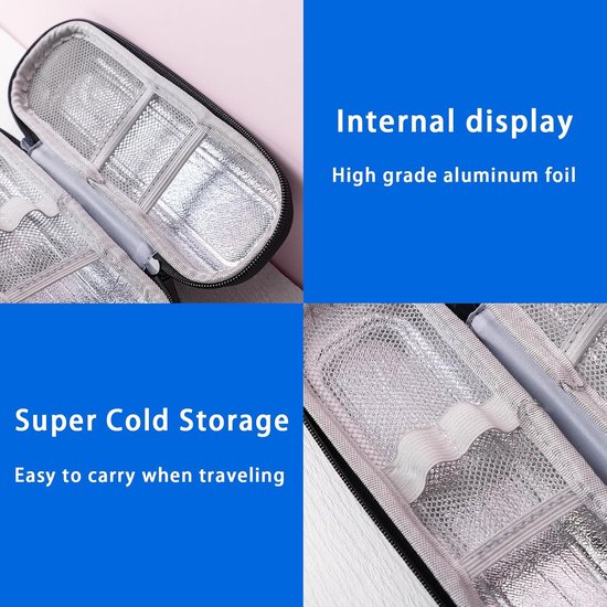 Insulin Pen Case - Diabetic Travel Case - Insulin Cooler Bag voor Diabetische Benodigdheden - Minimalistische Blauw — afbeelding 2