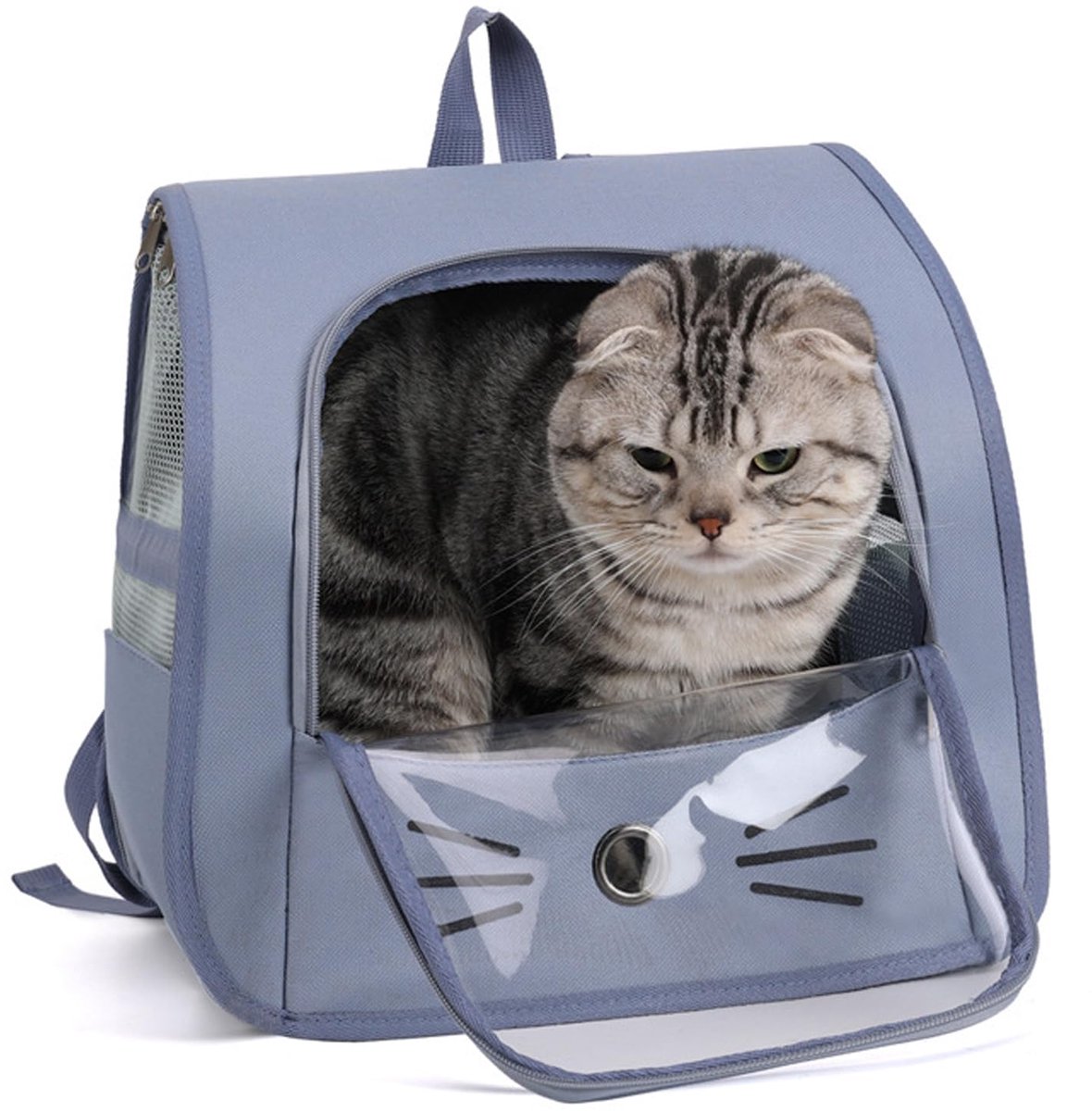 Ibenzoa® Draagbare en ademende rugzak voor kleine honden en katten tot 10 kg