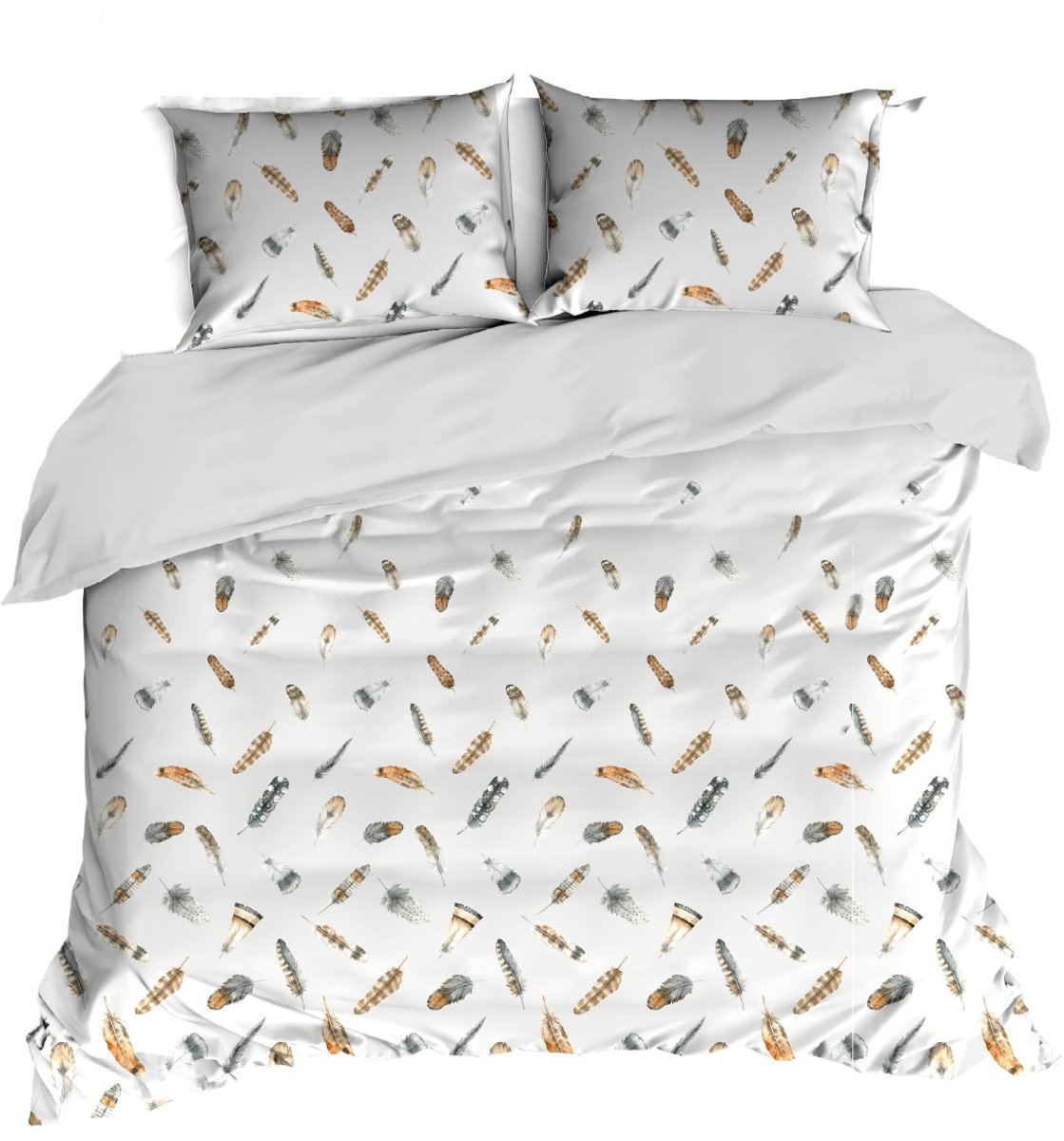 Linolux Dekbedovertrek Feathers Grey 2 persoons