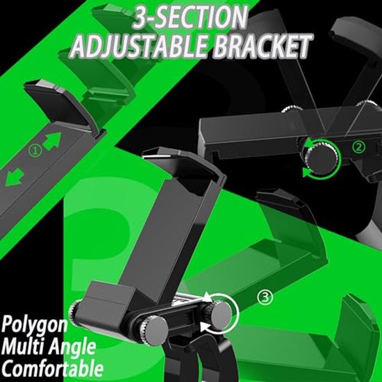Verstelbare Telefoon Mount voor Mobiele Gaming - Compatibel met Xbox Controllers — afbeelding 4
