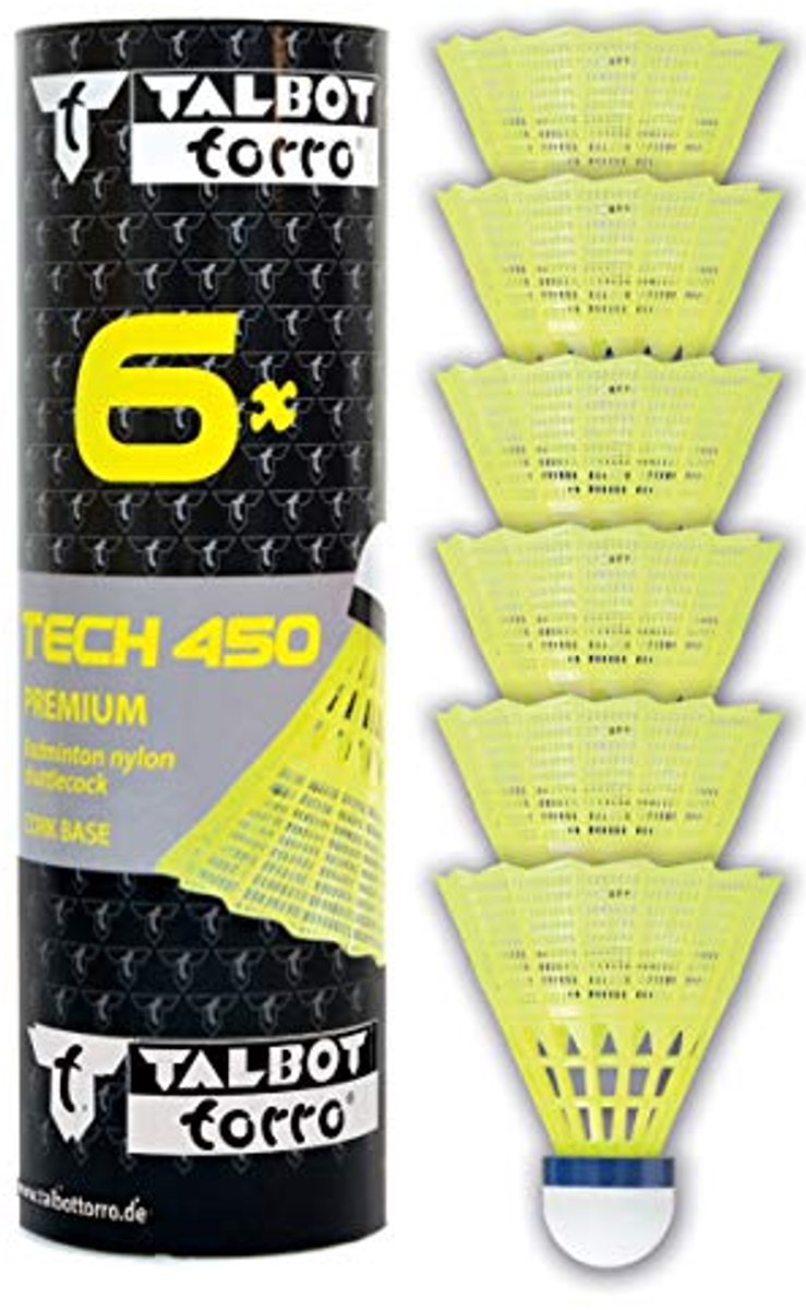 Premium Nylon Badminton Shuttlecocks - Box of 6, Multiple Colors and Speeds