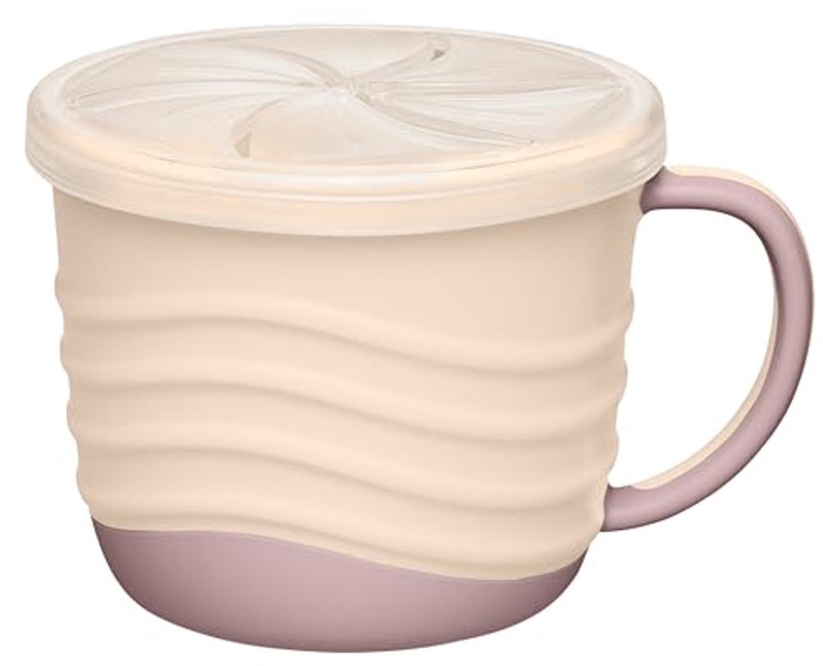 Image of 2-in-1 snackbox voor baby's - Ergonomische onbreekbare snackbeker met deksel voor gezonde snacks en drinken