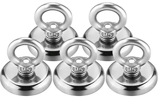 Wukong, sterke neodymium oogmagneet, diameter 32 mm, trekkracht 30 kg, supersterke neodymium magneethaken (10 stuks-A